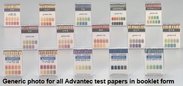 Indicator test paper, BTB, for pH 6.2 - 7.8. Pack of 200 strips