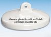 Crucible cover, porcelain, 30mm OD, for LC-D-321, LC-J-143