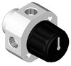 High-pressure 5-port manual valve for 0.5 - 4mm OD tubing, 5 x 1/4"-28 UNF female, 0,8mm bore