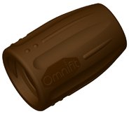 Omnifit® cap, PP, brown, 1/4"-28 UNF female, pack of 10