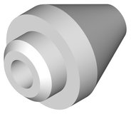 Konus, PTFE, für 2,0mm AD Schlauch, klein, Pkg. à 4 Stück