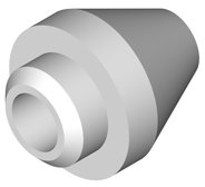 Konus, PTFE, für 2,5mm AD Schlauch, klein, Pkg. à 4 Stück