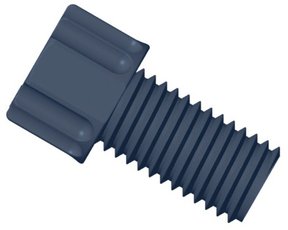 Gripper Schlauch-Endfitting, PP, schwarz, 1/4"-28 UNF male, für 1/16" AD Schlauch, Pkg. à 10 Stück