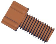 Gripper tubing end fitting, PP, brown, 1/4"-28 UNF male, for 1/16" OD tubing, pack of 10