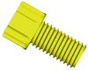 Gripper tubing end fitting, PP, yellow, 1/4"-28 UNF male, for 1/16" OD tubing, pack of 10
