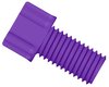 Gripper tubing end fitting, PP, violet, 1/4"-28 UNF male, for 1/16" OD tubing, pack of 10