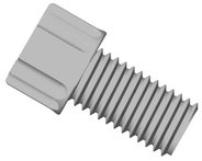 Gripper tubing end fitting, PP, grey, 1/4"-28 UNF male, for 1/16" OD tubing, pack of 10