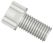 Gripper tubing end fitting, PP, white, 1/4"-28 UNF male, for 1/16" OD tubing, pack of 10