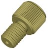 Gripper tubing end fitting, PEEK™, 1/4"-28 UNF male, large head, for 1/16" OD tubing, pack of 10