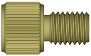 Gripper Schlauch-Endfitting, PEEK™, 1/4"-28 UNF male, großer Kopf, für 1/16" AD Schlauch, Pkg. à 10 Stück