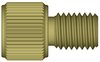 Gripper tubing end fitting, PEEK™, 1/4"-28 UNF male, large head, for 1/16" OD tubing, pack of 10