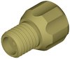 Gripper tubing end fitting for solenoid valves, PEEK™, 1/4"-28 UNF male, large head, for 1/16" OD tubing, pack of 10