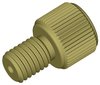 Gripper tubing end fitting, PEEK™, M6 male, for 1/16" OD tubing, pack of 10