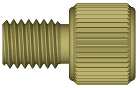 Gripper Schlauch-Endfitting, PEEK™, M6 male, für 1/16" AD Schlauch, Pkg. à 10 Stück