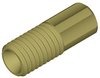 Tubing end fitting, PEEK™, 1/4"-28 UNF male, compact head, for 1/16" OD tubing, PEEK™, pack of 10