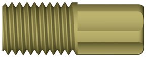 Tubing end fitting, PEEK™, 1/4"-28 UNF male, compact head, for 1/16" OD tubing, PEEK™, pack of 10