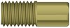 Tubing end fitting, PEEK™, 1/4"-28 UNF male, compact head, for 1/16" OD tubing, PEEK™, pack of 10