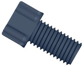 Gripper Schlauch-Endfitting, PP, schwarz, 1/4"-28 UNF male, für 1/8" AD Schlauch, Pkg. à 10 Stück