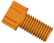 Gripper tubing end fitting, PP, orange, 1/4"-28 UNF male, for 1/8" OD tubing, pack of 10