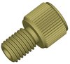 Gripper tubing end fitting, PEEK™, 1/4"-28 UNF male, large head, for 1/8" OD tubing, pack of 10