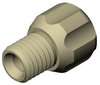Tubing end fitting for solenoid valves, PEEK™. 1/4"-28 UNF male, large head, for 1/8" OD tubing, pack of 10