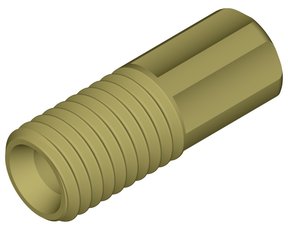 Schlauch-Endfitting, PEEK™, 1/4"-28 UNF male, kompakter Kopf, für 1/8" AD Schlauch, Pkg. à 10 Stück