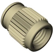 In-line connector, PEEK™, 1/4"-28 UNF female, for 1/8" OD tubing, pack of 10