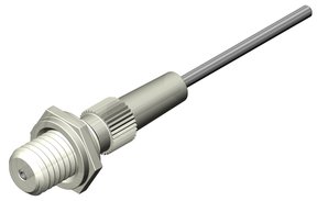 Pipe connector, ETFE 1/4"-28 UNF male to 1.6mm OD 316 stainless steel capillary pipe