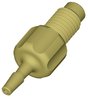 Barb-Adapter, Acetal, 1/4"-28 UNF male auf 2,5mm, Pkg. à 5 Stück
