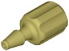 Barb adapter, acetal, 1/4"-28 UNF female to 3.0mm, pack of 5