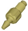 Barb adapter, acetal, 1/4"-28 UNF male to 3.0mm, pack of 5