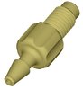 Barb adapter, acetal, 1/4"-28 UNF male to 3.2mm, pack of 5