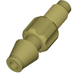 Barb-Adapter, Acetal, 1/4"-28 UNF male auf 6,0mm, Pkg. à 5 Stück