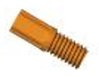 Tubing end fitting, Omni-Lok™, PP, orange, compact head, for 2.0 - 3.2mm OD tubing, 1/4"-28 UNF male, pack of 10