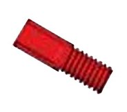 Tubing end fitting, Omni-Lok™, PP, red, compact head, for 2.0 - 3.2mm OD tubing, 1/4"-28 UNF male, pack of 10