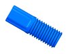 Tubing end fitting, Omni-Lok™, PP, blue, compact head, for 3/16" OD tubing, 5/16"-24 UNF male, pack of 10