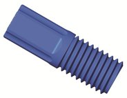 Tubing end fitting, Omni-Lok™, PP, blue, 1/4"-28 UNF male, for 1/16" OD tubing, pack of 10