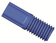 Schlauch-Endfitting, Omni-Lok™, PP, blau, 1/4"-28 UNF male, für 1/16" AD Schlauch, Pkg. à 10 Stück