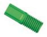 Tubing end fitting, Omni-Lok™, PP, green, 1/4"-28 UNF male, for 1/8" OD tubing, pack of 10