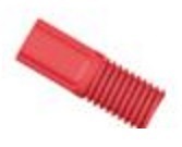 Tubing end fitting, Omni-Lok™, PP, red, 1/4"-28 UNF male, for 1/8" OD tubing, pack of 10