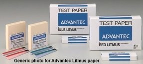 Litmus paper, blue, 9 x 85mm. Pack of 1000 strips