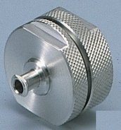 Druck-Filterhalter Typ KS 25 für 25mm Ø Membrane, 304 Edelstahl, PTFE Dichtung und O-Ring, Einlass female Luer-Lock, Auslass male Luer-Slip