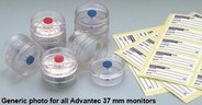 37mm monitor, 3-piece, MCE, 0.80µm, 16ml, white. For microbiological inspection of gases and liquids. Pack of 50