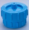 In-line filter holder, PP, type PP 47 for 47mm Ø filters, Silicon O-ring, Inlet and outlet combination 1/4" NPTM and female Luer-slip
