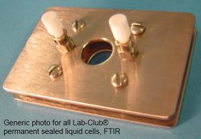 Permanently sealed liquid cell, KBr, 0.015mm pathlength. For FTIR and dispersive methods.