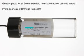 Hohlkathodenlampe, Fe, 50mm / 2", Standard, Heraeus Typ 5QN/Fe