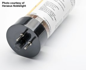Hollow cathode lamp, Cd, 37mm / 1.5". standard, Heraeus type 3QNY/Cd