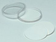 Cellulose pads for cell culture, 47mm Ø, absorb 1.8 - 2.2ml liquid, sterile, individually packed. Pack of 100