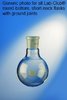 Round bottom flask with ground joints, short neck, total height 90mm, diameter 51mm, 50ml, NS 14/23