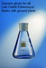 Erlenmeyer flask with ground joints, graduated, 50ml, NS 14/23